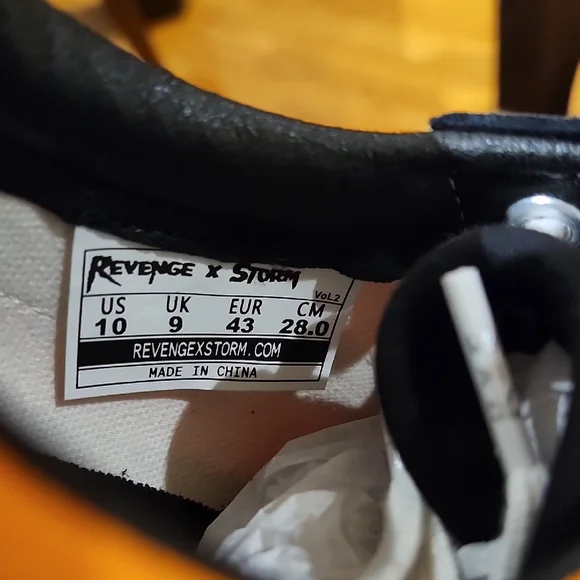 REVENGE X STORM Low-top Lace-up Sneakers, New Without Box